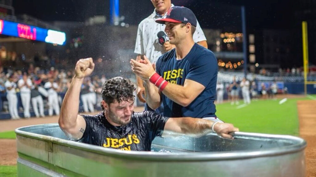 minor-leaguer-wes-clarke-gets-baptized-by-his-teammate-on-the-field:-‘thank-you-jesus’